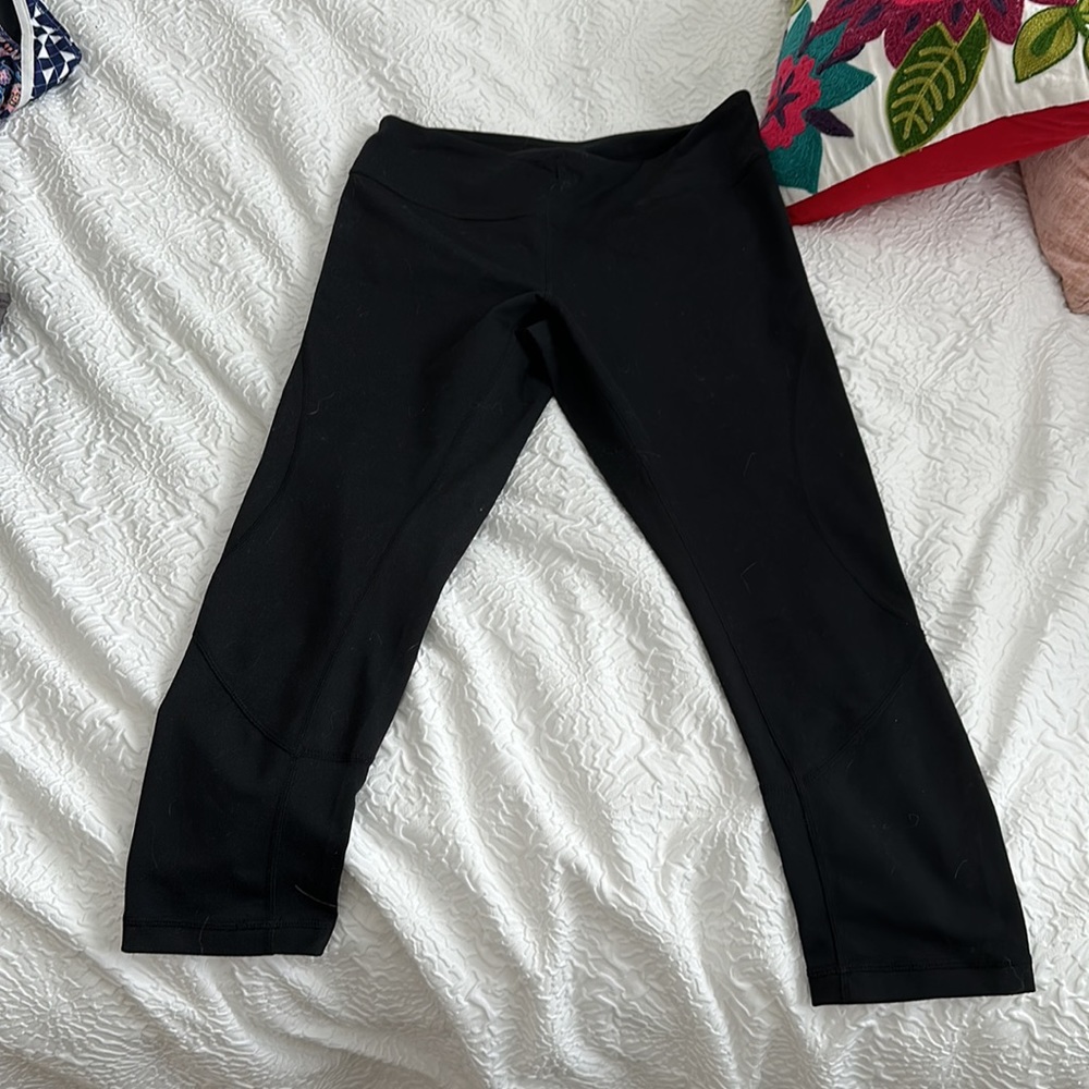 Zella black cropped leggings size small
